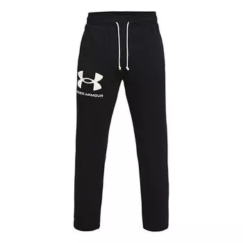 Брюки rival terry logo fleece sweatpants 'black' Under Armour, черный