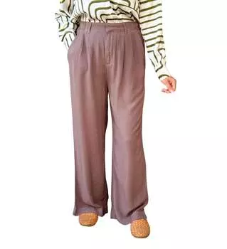 Брюки Rowan из льняной смеси цвета Deep Taupe O'Neill