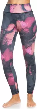 Брюки Roxy Daybreak Base Layer Bottoms, цвет True Black Pansy Pansy