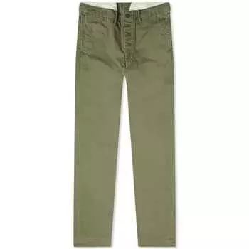 Брюки Rrl Officer, оливковый