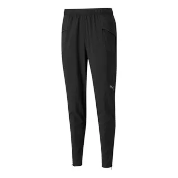 Брюки run tapered woven pant 'black' Puma, черный