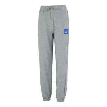 Брюки running sportwear pants 'grey' Puma, серый