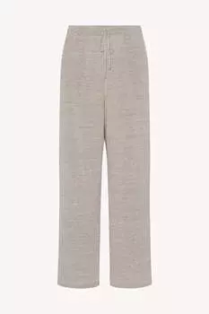 Брюки Russel из хлопка и льна The Row, бежевый