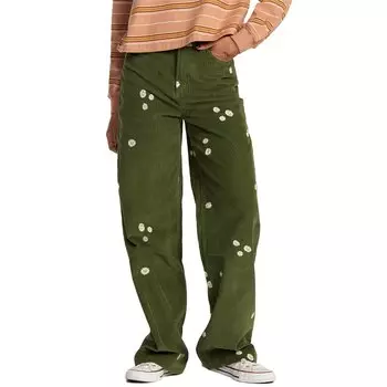 Брюки Rvca Coco Embroidered, зеленый