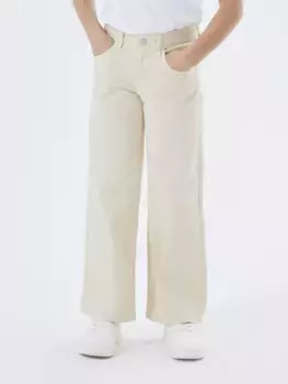 Брюки с 5 карманами Name It "NKFROSE WIDE TWI PANT 1115-TP NOOS", цвет Turtledove