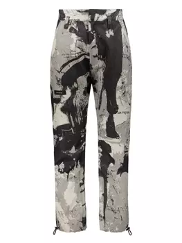 Брюки с абстрактным принтом ISO.POETISM, черный