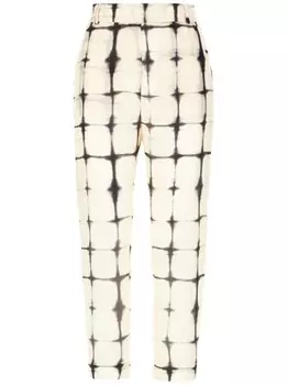 Брюки с абстрактным принтом Momoni, белый