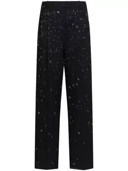 Брюки с абстрактным узором Marni, черный