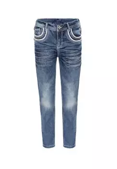 Брюки с эффектом поношенности CIPO & BAXX, синий