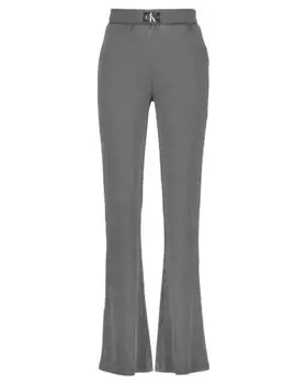 Брюки с эффектом потертости и тканой этикеткой в рубчик Calvin Klein Jeans, серый