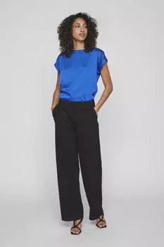 Брюки с эффектом замши Vila, черный