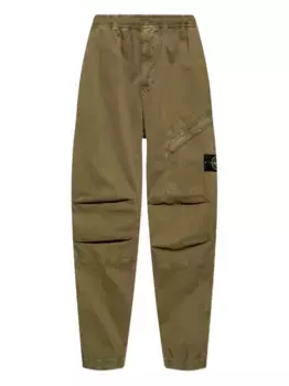 Брюки с эластичной талией и карманами-карго Stone Island, зеленый