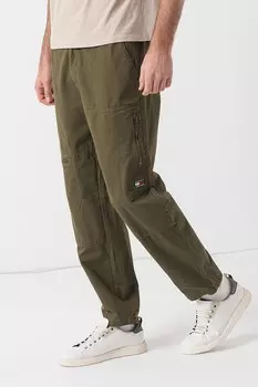 Брюки с эластичной талией Tommy Jeans, зеленый