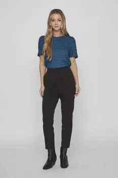 Брюки с эластичной талией Vila, черный