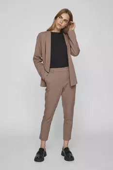 Брюки с эластичной талией Vila, коричневый