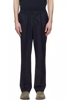 Брюки с эластичным поясом Ami Paris, синий