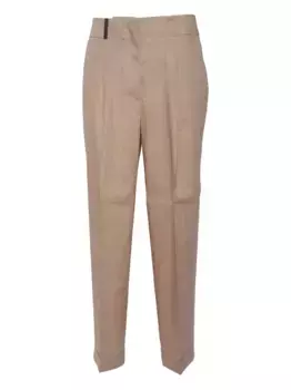 Брюки с эластичным поясом Peserico, коричневый