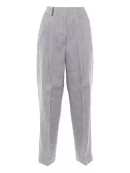 Брюки с эластичным поясом Peserico, серый