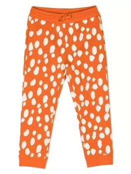 Брюки с анималистичным принтом Stella McCartney Kids, оранжевый
