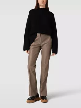 Брюки с аппликацией на этикетке модель 'SERAFINA' Cinque, серо-коричневый