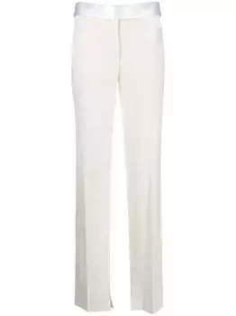 Брюки с атласным поясом STELLA MCCARTNEY, нейтральный