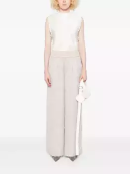 Брюки с бахромой на резинке Peserico, нейтральный