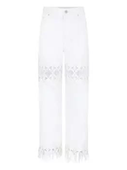 Брюки с бахромой Rabanne, белый