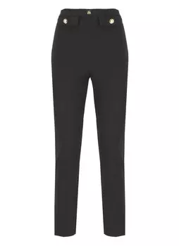 Брюки с боковой молнией Elisabetta Franchi, черный