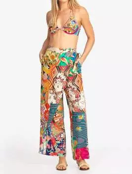 Брюки с боковой завязкой, многоцветные Johnny Was, цвет multi