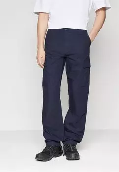 Брюки с боковыми карманами Aviation Pant Carhartt WIP, тёмно-синие прополосканные