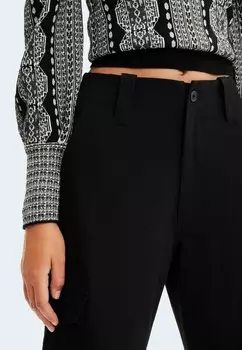 Брюки с боковыми карманами Desigual, черные