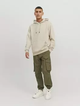 Брюки с боковыми карманами Jpstkane Jjnoah Cuffed Jack & Jones, оливковая ночь