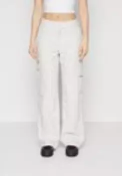 Брюки с боковыми карманами STRIPE BAGGY Hollister Co., белый