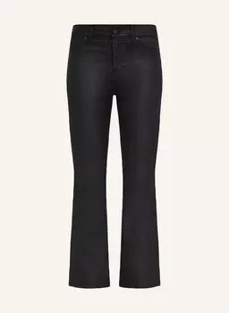 Брюки с ботильонами в форме ромашки, облегающий крой 7 For All Mankind, черный