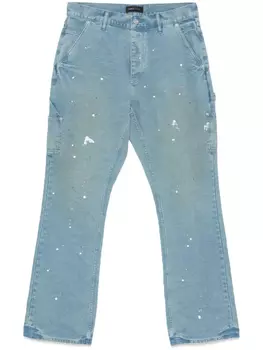 Брюки с брызгами краски от Purple Brand, синий