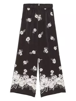 Брюки с цветочным принтом P.A.R.O.S.H., коричневый