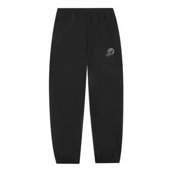 Брюки с цветочным рисунком, джоггеры, брюки Li-Ning, черный