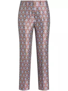 Брюки с цветочным узором ETRO, синий