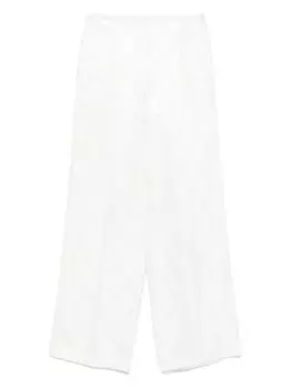 Брюки с цветочным узором FENDI, белый