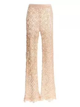 Брюки с цветочным узором Norma Kamali, нейтральный