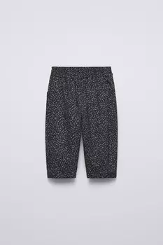 Брюки с цветочными шарами ZARA, черный