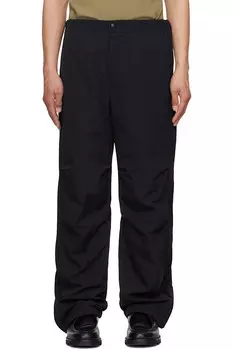 Брюки с деталями из стрингов Solid Homme, черный