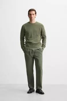 Брюки с деталями на шнурках ZARA, серый