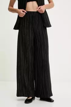 Брюки с добавлением льна Answear.Lab, черный