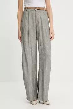 Брюки с добавлением льна Answear.Lab, серый