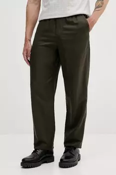 Брюки с добавлением льна Armani Exchange, зеленый