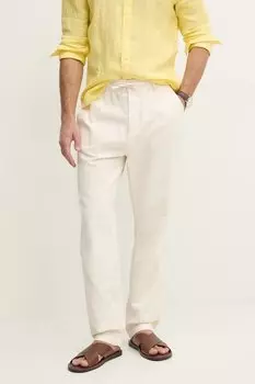 Брюки с добавлением льна Linen pull on pants Pepe Jeans, бежевый