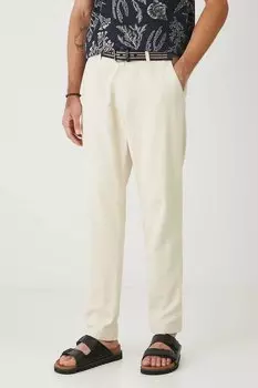 Брюки с добавлением льна Medicine, бежевый