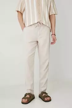 Брюки с добавлением льна Medicine, бежевый