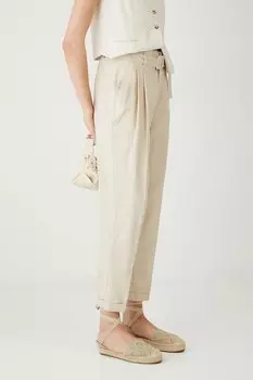Брюки с добавлением льна Medicine, бежевый